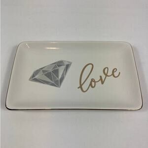 NWOT Design Guild Nordstrom Ceramic Love Ring Tray